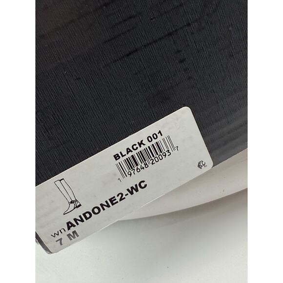 Nine West Andone 2 Over-The-Knee Boots Womens Sz 7M Wofe Calf Black Faux Suede - Picture 12 of 13